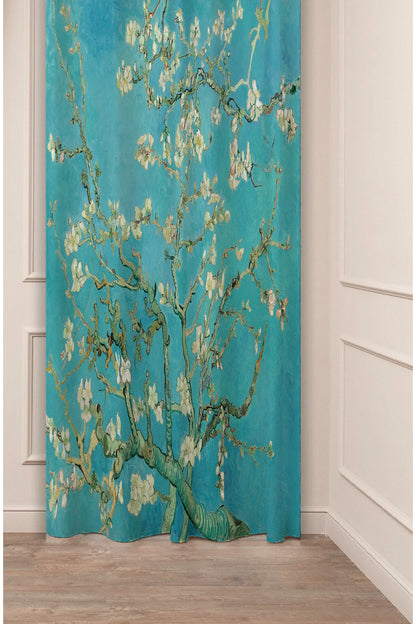 Van Gogh Almond Blossom Digital Printed Curtain (Single Panel) – Colorful Modern Design