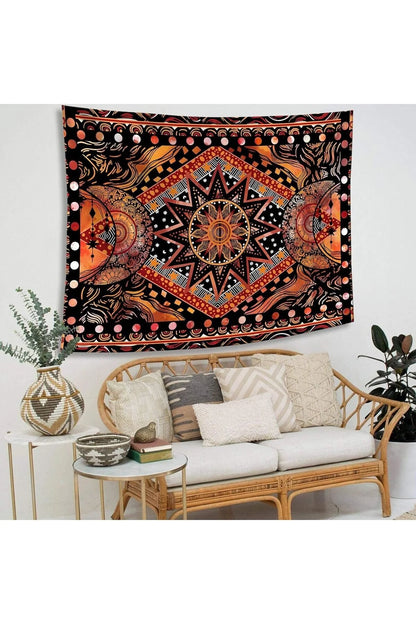 Mandala Yoga Hippie Design Wall Tapestry – Stylish Wall Hanging, Wall Decor, Decorative Wall Art