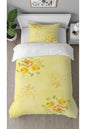 Sun-Kissed Yellow Rose Bedding Set - Lush Floral Bouquet Digital Printed Soft Duvet Cover & Pillowcase for Bright & Romantic Bedroom Decor