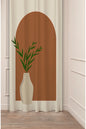 Boho Vase & Terracotta Arch Curtain - Minimalist Botanical Vase Digital Printed Single Panel Drape for Modern Aesthetic Home Decor