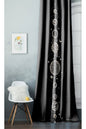 Space Star Moon Pattern Digital Printed Curtain Panel (Single Panel) – Colorful Modern Design Curtain