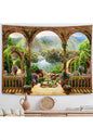 Floral Botanical Waterfall Paradise Wall Hanging – Decorative Wall Tapestry, Wall Art, Home Décor