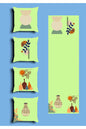 Mid-Century Modern Boho Cushion Cover Set & Table Runner - Minimalist Earthy Terracotta Shapes & Abstract Floral Botanical Line Art for Living Room Decor