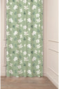 Lily Flower & Leaf Bohemian Soft Patterned Digital Printed Drape
