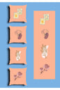 Soft Salmon Pink Floral Cushion Cover Set & Table Runner - Cute Pastel Daisy & Minimalist Line Art Botanical Bouquet Combo