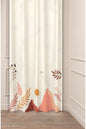Modern Boho Desert Mountain & Sun Blackout Curtain Panels - Whimsical Terracotta Clay Landscape & Cactus Botanical Living Room Backdrop