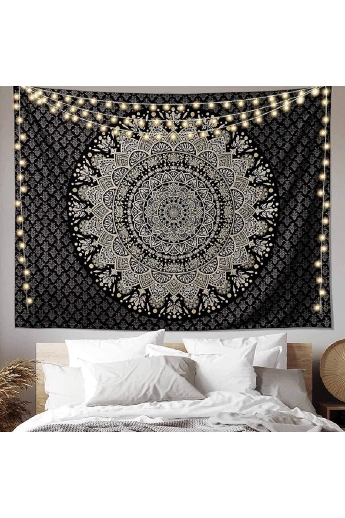 Sacred Mandala Wall Tapestry - Bohemian Wall Art & Decorative Hanging for Yoga, Bedroom, or Beach Decor
