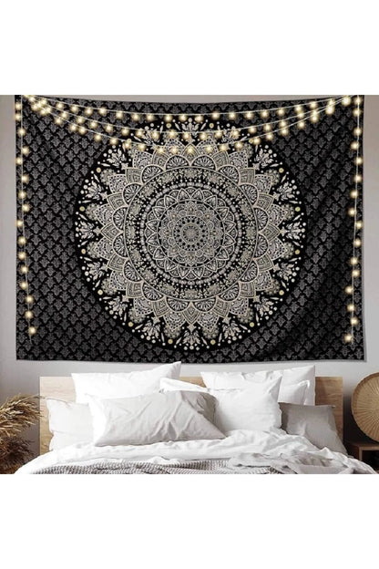 Sacred Mandala Wall Tapestry - Bohemian Wall Art & Decorative Hanging for Yoga, Bedroom, or Beach Decor