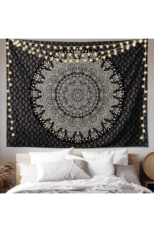 Sacred Mandala Wall Tapestry - Bohemian Wall Art & Decorative Hanging for Yoga, Bedroom, or Beach Decor