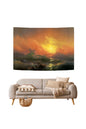 Ivan Aivazovsky The Ninth Wave Fine Art Wall Tapestry - Classical Oil Painting Seascape Fabric Poster Historic Ocean Shipwreck Living Room Hanging