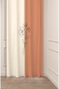 Minimalist Floral Boho Curtain - Soft Beige & Cream Digital Printed Single Panel Drape for Modern Aesthetic Home Decor