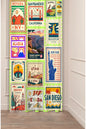Vintage USA Travel Stamp Curtains - Retro National Park & City Art Drapes