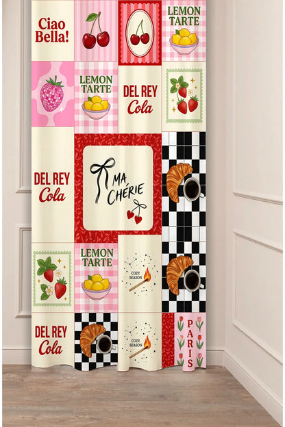 Italian Summer Aesthetic Curtains - Retro Ciao Bella & Lemon Tarte Printed Drapes