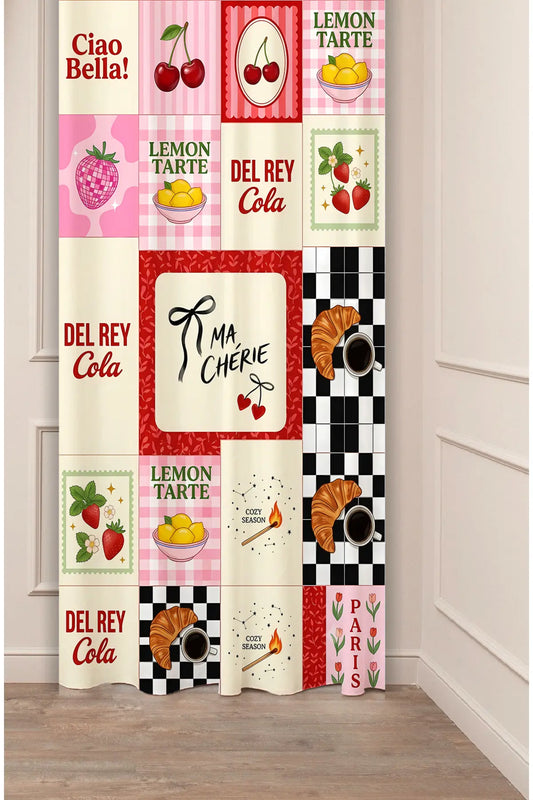 Italian Summer Aesthetic Curtains - Retro Ciao Bella & Lemon Tarte Printed Drapes