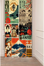 Japanese Ukiyo-e Art Printed Curtains - Vintage Mount Fuji & Geisha Drapes
