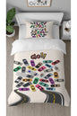 Green Dinosaur Printed Duvet Cover Set | Cute Jungle Animal Kids Bedding Set with Pillowcase