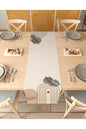 Bohemian Arch & Tropical Leaf Table Runner - Minimalist Earth Tone Digital Printed Decorative Tablecloth for Modern Dining Room Decor