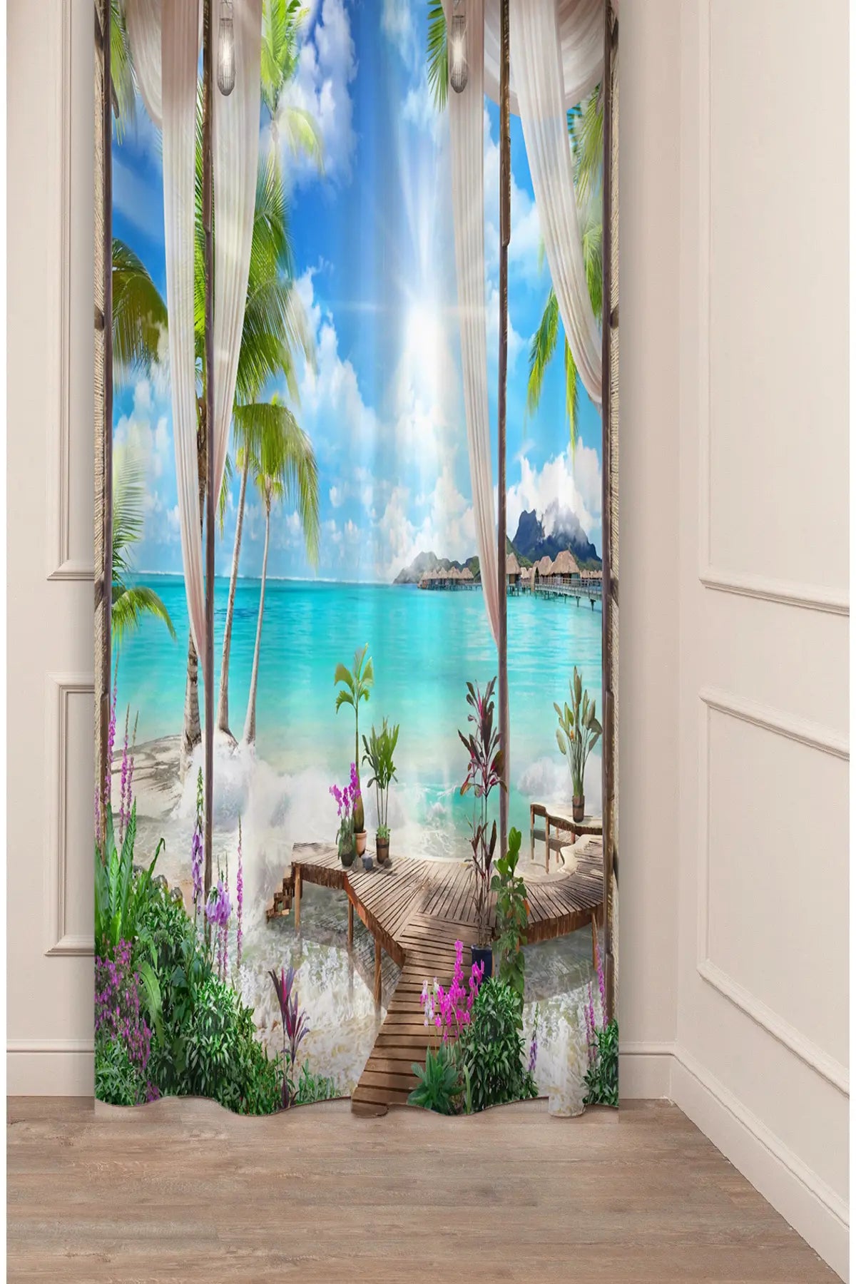 Epic Space Shuttle Launch Curtain - Astronaut & Galaxy Digital Printed Single Panel Drape for Futuristic Kids & Teens Bedroom Decor