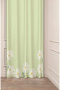 Soft Pastel Daisy Pattern Curtain - Retro Flower Meadow Digital Printed Single Panel Drape for Sage Green & Aesthetic Home Decor